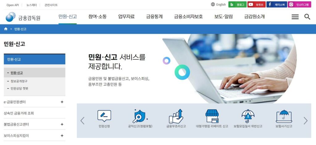 금감원 홈페이지