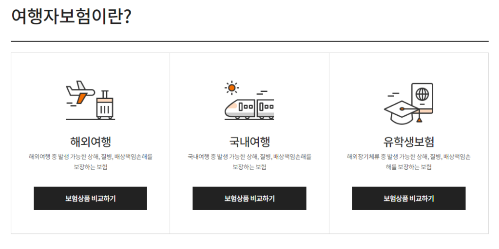 여행자보험 비교