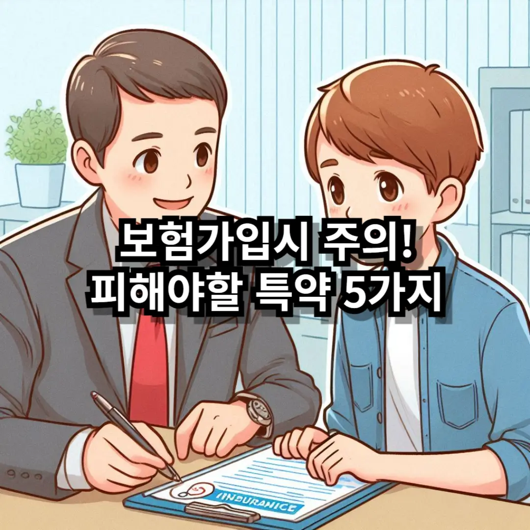 피해야하는 특약 블로그글 썸네일