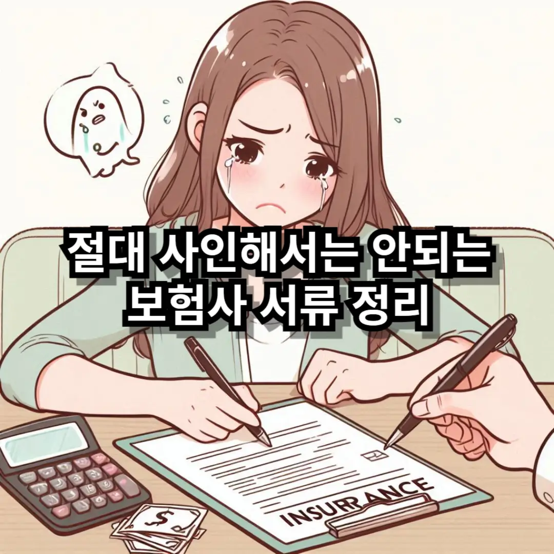 보험사 서류 사인