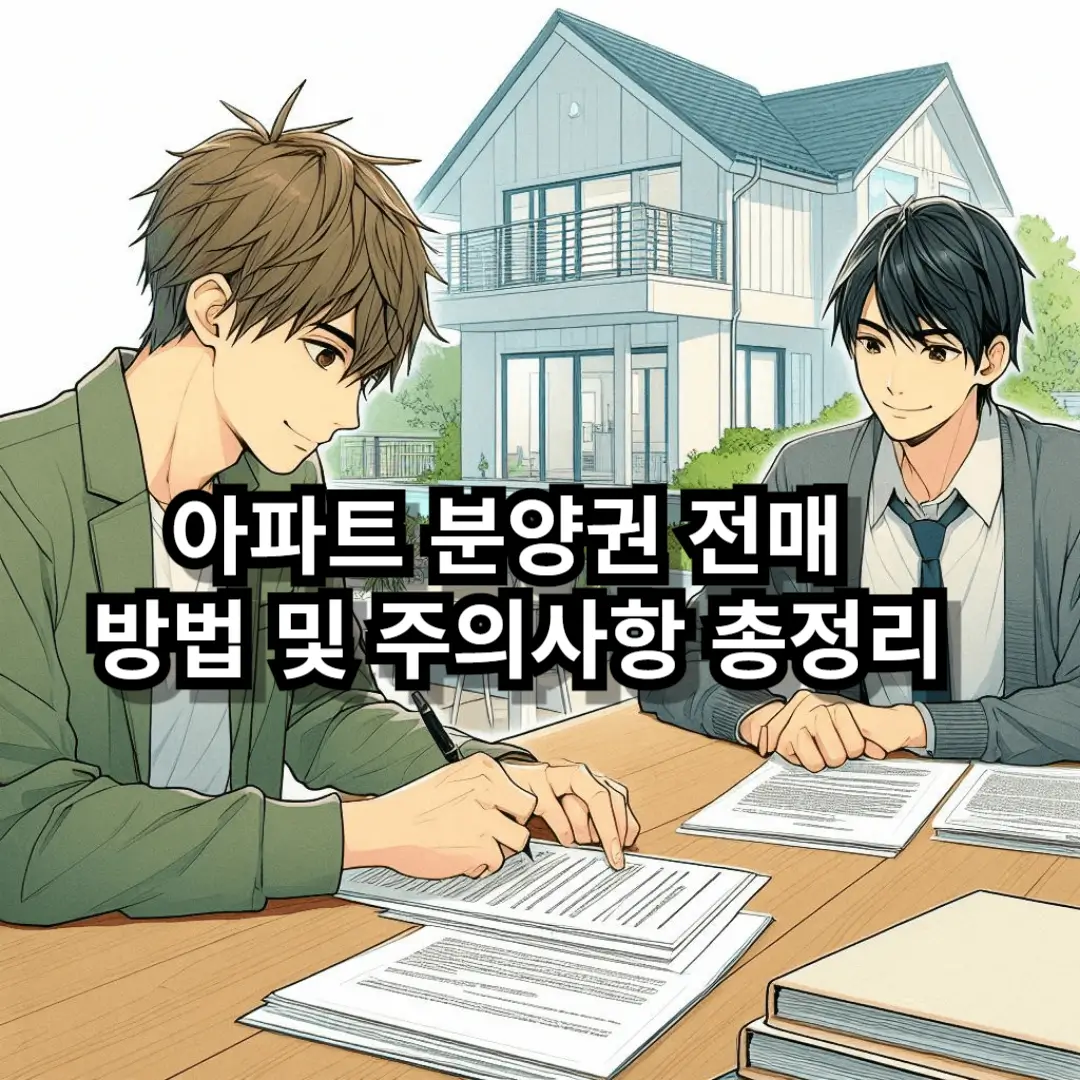 아파트 분양권 전매 블로그글 썸네일