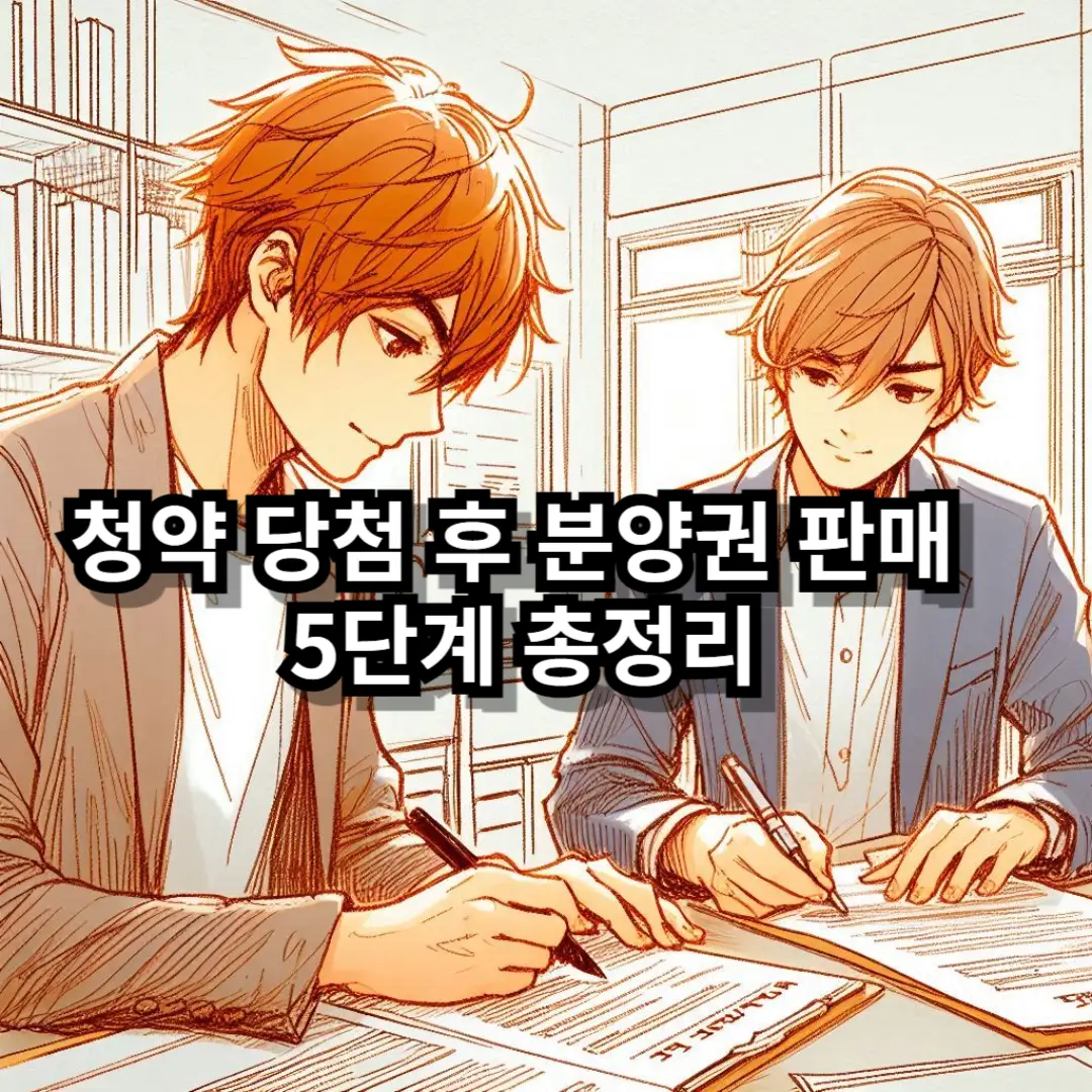 청약 당첨 후 분양권 판매 5단계 총정리 블로그글 썸네일