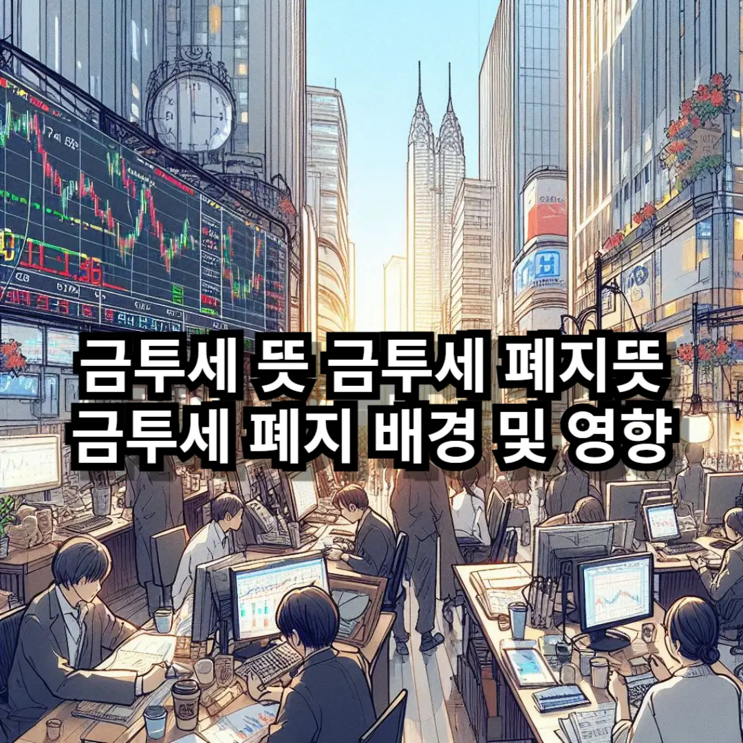 금투세 폐지뜻 블로그글 썸네일