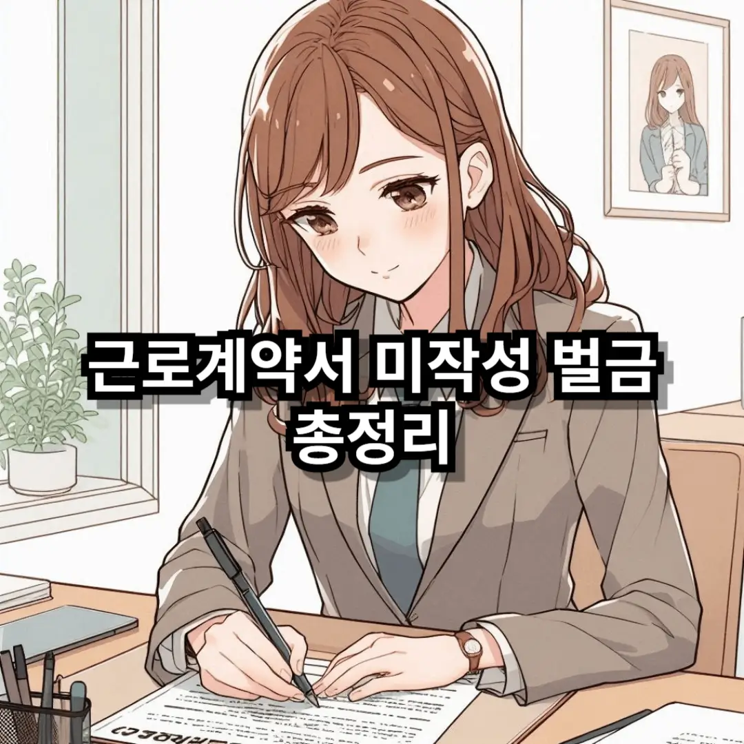근로계약서 미작성 벌금 블로그글 썸네일