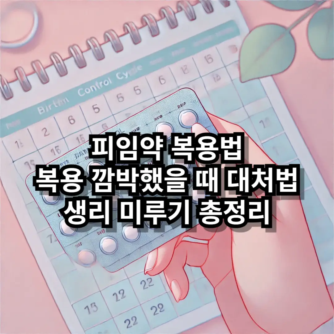 피임약 복용법 블로그글 썸네일