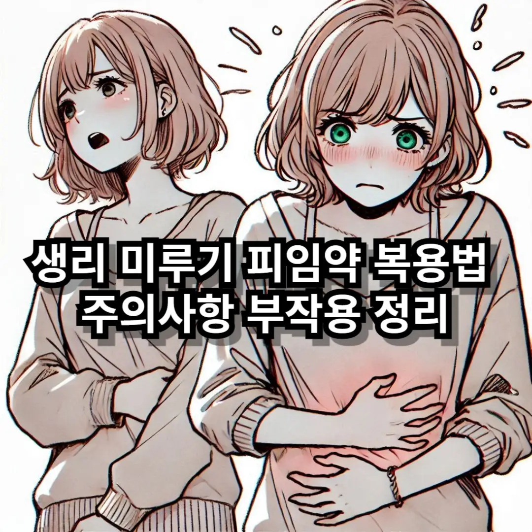 생리 미루기 피임약 복용법 블로그글 썸네일