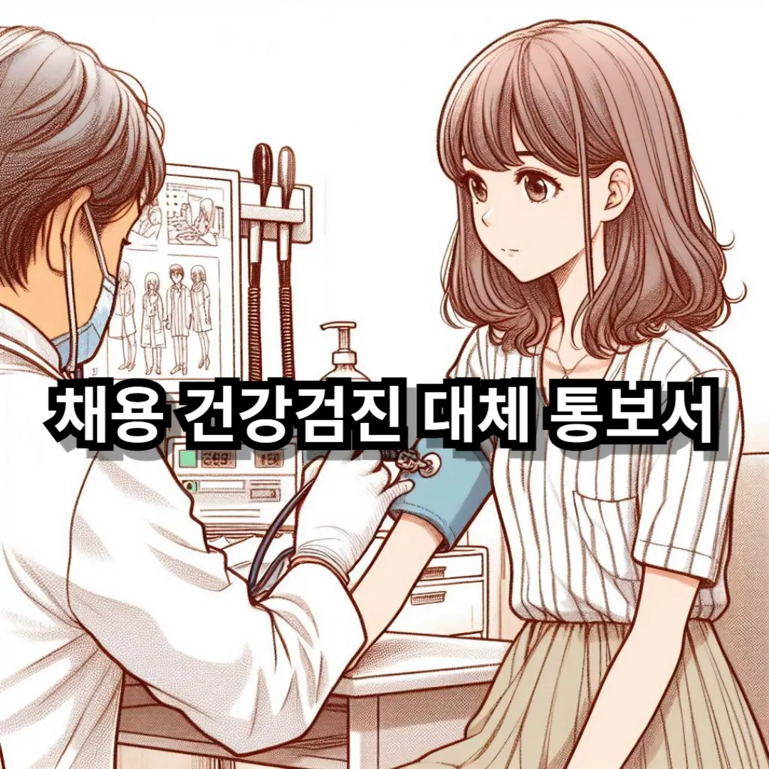 채용 건강검진 대체 통보서 블로그글 썸네일