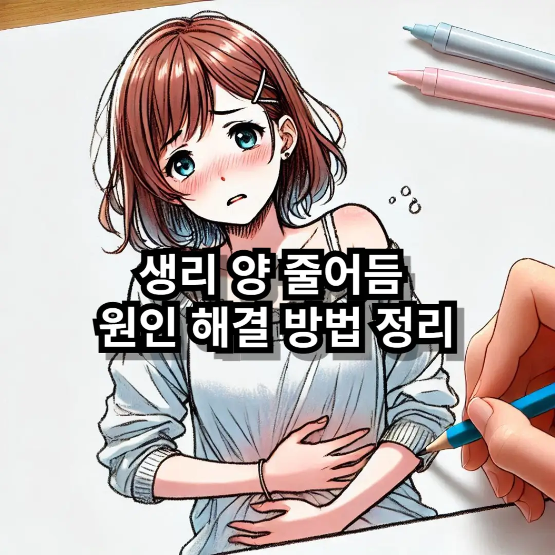 생리 양 줄어듬 블로그글 썸네일